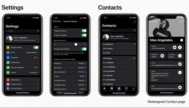 iOS 13 dark mode features copy